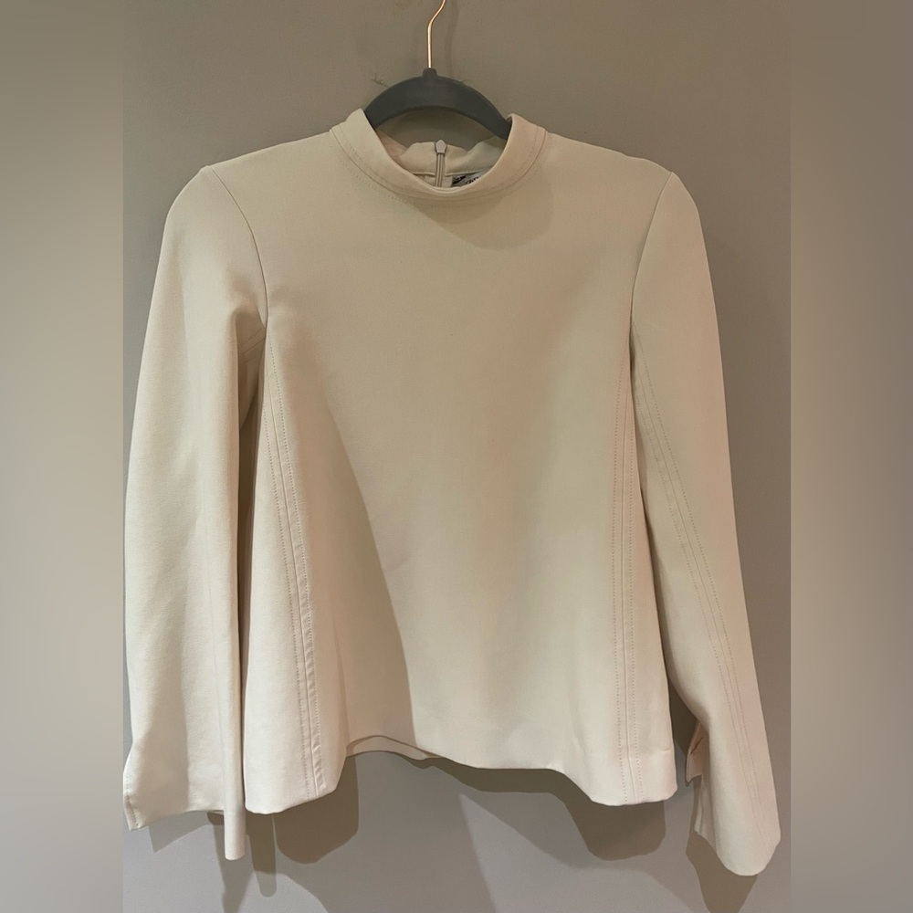 Zara Cream Long-Sleeve Top